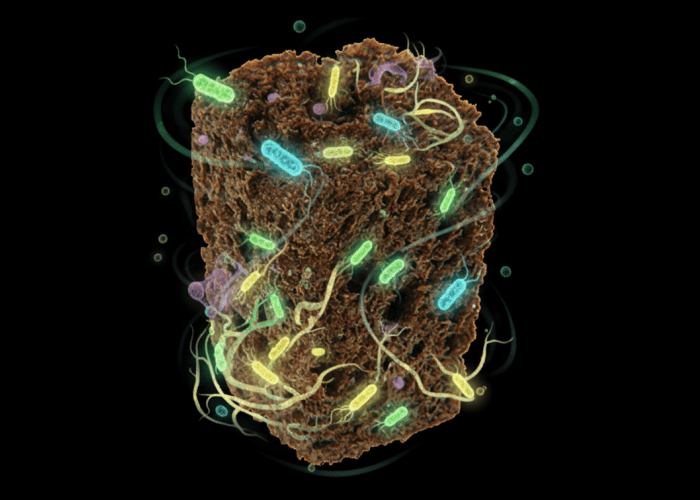 Image of IHORT Q plug with beneficial microorganisms that naturally defend against pathogenic threats.